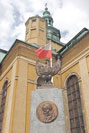 Karol Jzef Wojtyla vor der Kirche in Hirschberg